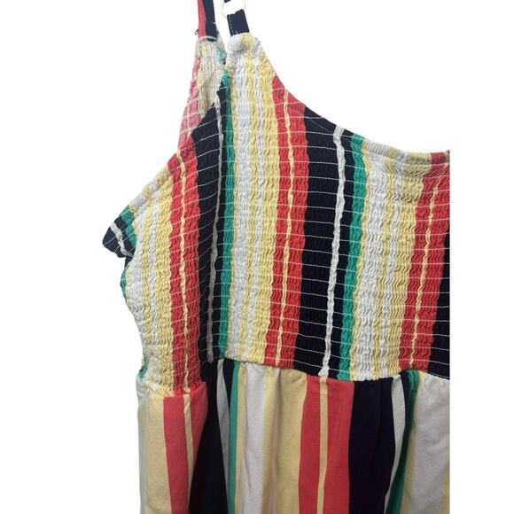 Torrid Cami Top 2 2X Striped 18/20 Smocked Sleeveless Babydoll Y2K Multicolor - Picture 7 of 8